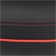 Pemberly Row Modern Chair Black Bonded Leather with Red Accents
