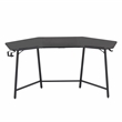 Pemberly Row Gaming Desk with Shelf & Accessory Holders Black
