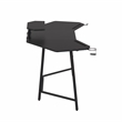 Pemberly Row Gaming Desk with Shelf & Accessory Holders Black