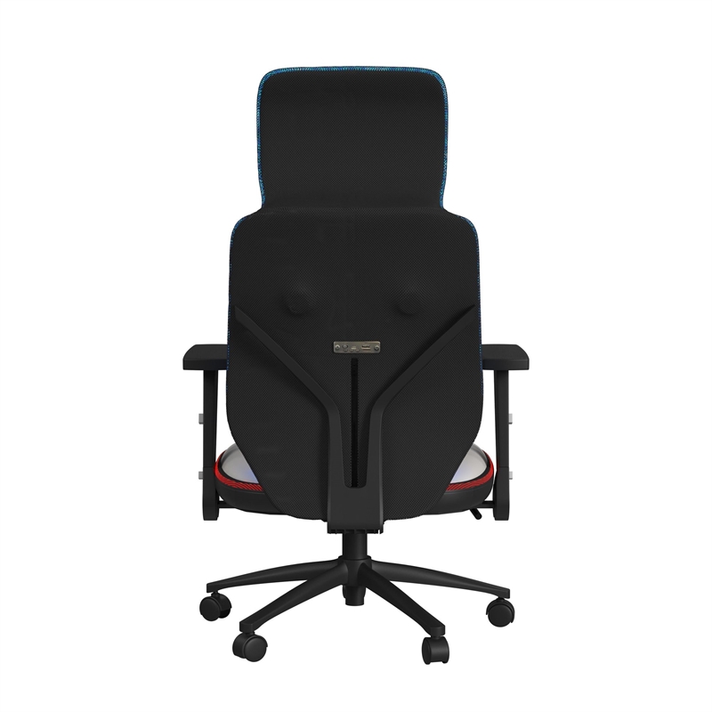 Pemberly Row Modern Gaming Chair with LED and Speaker in Khaki