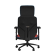 Pemberly Row Modern Gaming Chair with LED and Speaker in Red