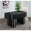 Pemberly Row Contemporary Wood Foosball Table in Black Finish