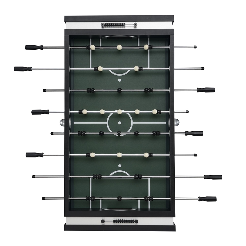 Pemberly Row Contemporary Wood Foosball Table in Black Finish