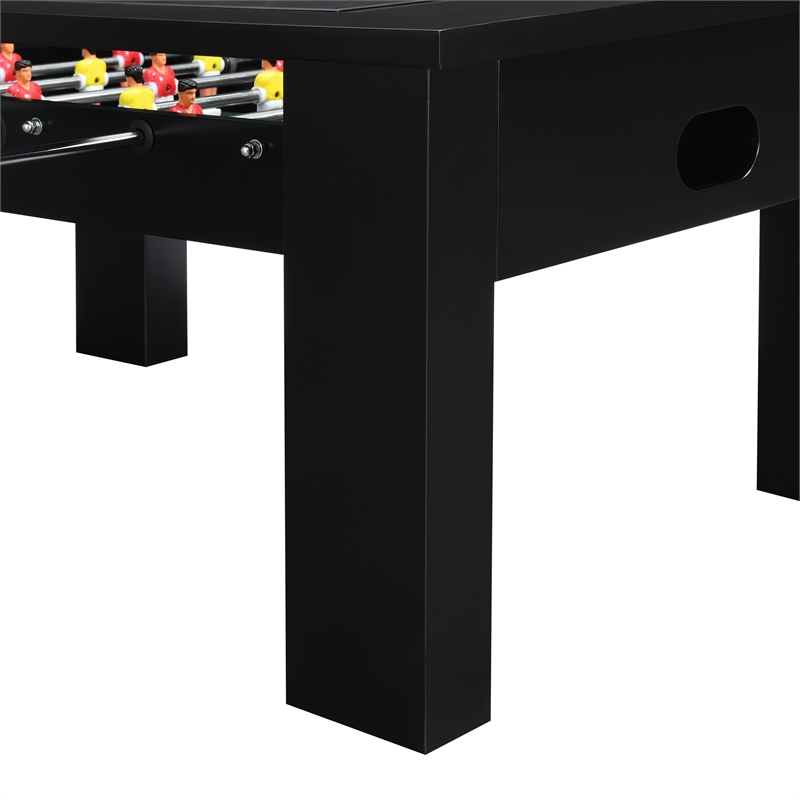 Pemberly Row Transitional Wood Foosball Gaming Table in Black