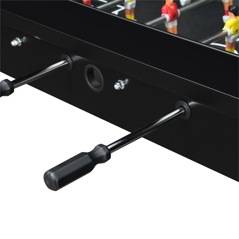 Pemberly Row Transitional Wood Foosball Gaming Table in Black