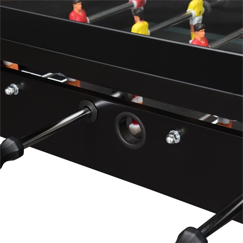 Pemberly Row Transitional Wood Foosball Gaming Table in Black