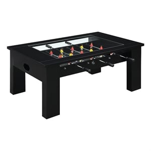 Pemberly Row Transitional Wood Foosball Gaming Table in Black