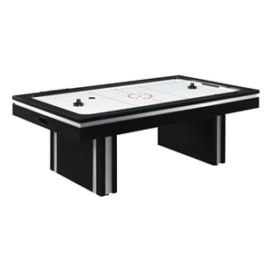 Pemberly Row Contemporary Wood Air Hockey Table in Black Finish
