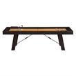 Pemberly Row Transitional Wood Shuffleboard Table in Brown Finish