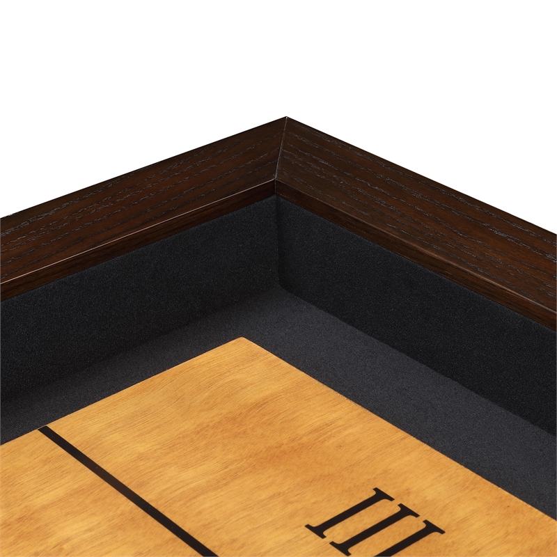 Pemberly Row Transitional Wood Shuffleboard Table in Brown Finish