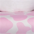 Pemberly Row Modern Pink COW Print Gaming Chair with Footrest