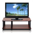 Pemberly Row Wood No Tools Mid TV Stand for TV up to 31
