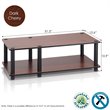 Pemberly Row Wood No Tools Mid TV Stand for TV up to 31