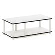 Pemberly Row Wood No Tools Mid TV Stand for TV up to 32