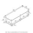 Pemberly Row Wood No Tools Wide TV Stand for TV up to 40