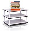 Pemberly Row Engineered Wood 3-Tier No Tools Coffee Table in White