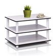 Pemberly Row Engineered Wood 3-Tier No Tools Coffee Table in White