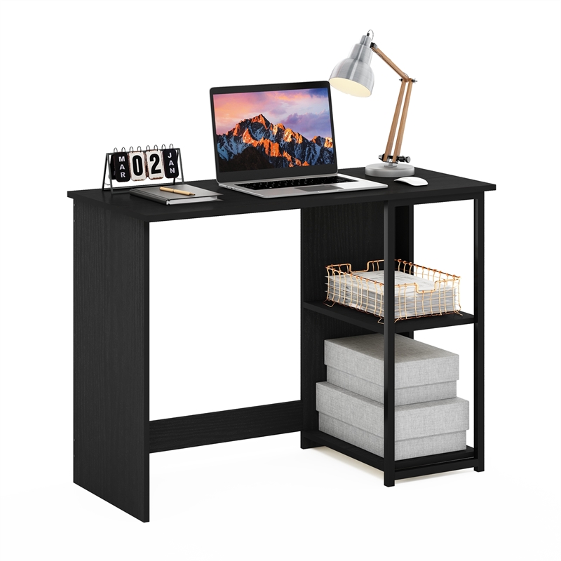 Pemberly Row Modern Living Computer Desk 40-inch in Americano/Black