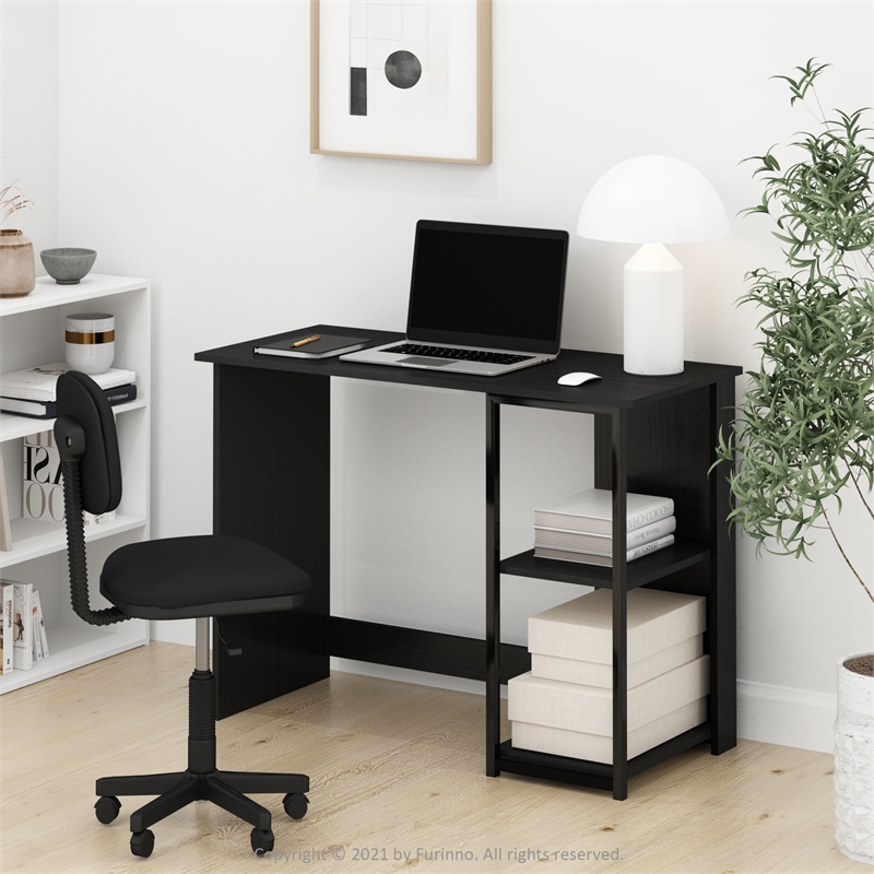 Pemberly Row Modern Living Computer Desk 40-inch in Americano/Black
