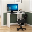 Pemberly Row Modern Living Computer Desk 40-inch in Solid White