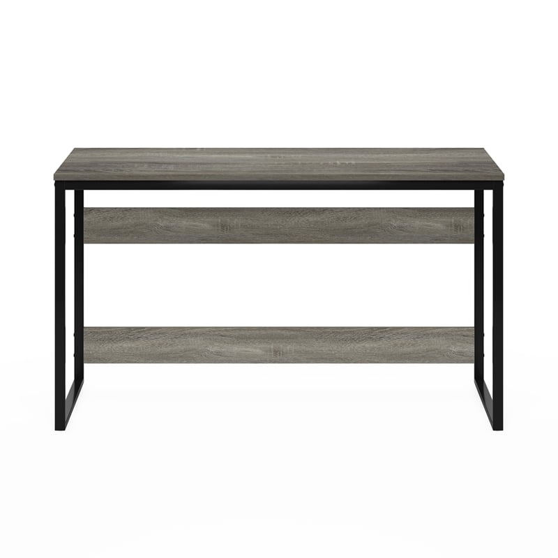 Pemberly Row Modern Enhanced Study Desk in 52-inch French Oak Gray Finish