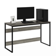 Pemberly Row Modern Enhanced Study Desk in 52-inch French Oak Gray Finish