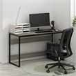 Pemberly Row Modern Enhanced Study Desk in 52-inch French Oak Gray Finish
