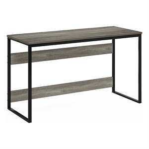 Pemberly Row Modern Enhanced Study Desk in 52-inch French Oak Gray Finish