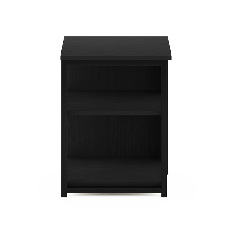 Pemberly Row Contemporary Living End Table in Americano/Black