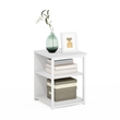 Pemberly Row Contemporary Living End Table in Solid White Finish