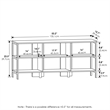 Pemberly Row Modern Living TV Stand for TVs up to 60-inch in Americano/Black