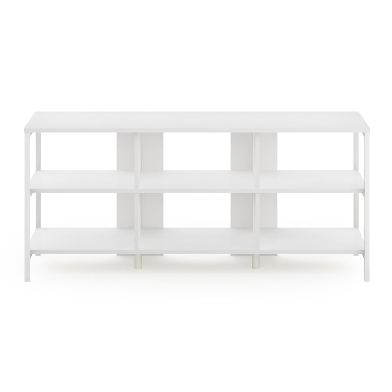 Pemberly Row Modern Living TV Stand for TVs up to 60-inch in Solid White