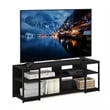 Pemberly Row Modern Living TV Stand for TVs up to 65-inch in Americano/Black