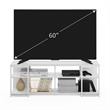 Pemberly Row Modern Living TV Stand for TVs up to 65-inch in Solid White