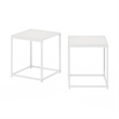 Pemberly Row Modern Living End Table in Solid White in Set of 2