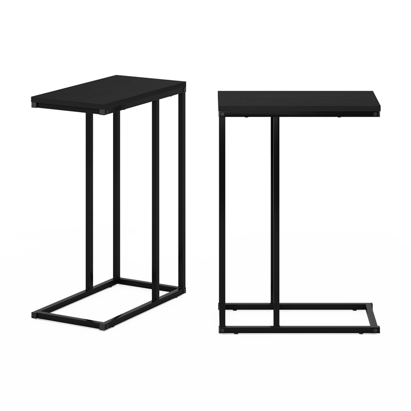 Pemberly Row Modern Living Sofa Side Table in Americano in Set of 2