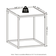 Pemberly Row Contemporary Living End Table in Solid White Finish