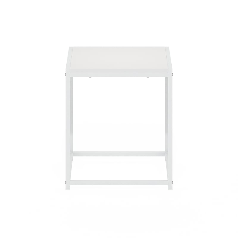 Pemberly Row Contemporary Living End Table in Solid White Finish