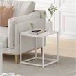 Pemberly Row Contemporary Living End Table in Solid White Finish