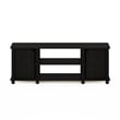 Pemberly Row TV Stand with Shelves and Storage in Espresso/Black