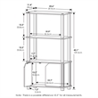 Pemberly Row 4-Tier Multipurpose Display Shelf with Door in Espresso/Black