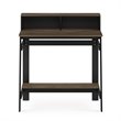 Pemberly Row Contemporary Wood A-frame Computer Desk in Columbia Walnut