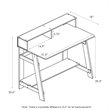 Pemberly Row Contemporary Wood A-frame Computer Desk in Columbia Walnut