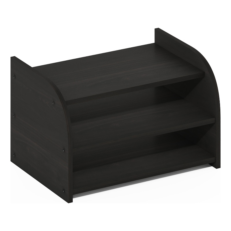 Pemberly Row Contemporary 3-Tier Desk Top Organizer in Espresso