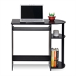 Pemberly Row Engineered Wood Computer Desk in Espresso/Black