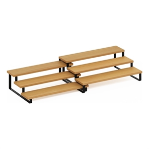 Pemberly Row 3-Tier Nestable Spice Rack Organizer in Set of 2 Beech