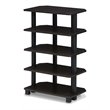 Pemberly Row Turn-N-Tube Wood 5-Tier Corner Storage Shelf in Espresso/Black