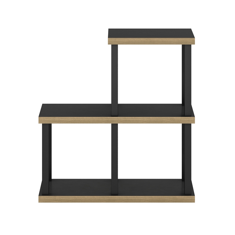 Pemberly Row Turn-N-Tube 3-Cube Decorative Display Shelf in Americano/Black