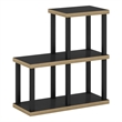 Pemberly Row Turn-N-Tube 3-Cube Decorative Display Shelf in Americano/Black