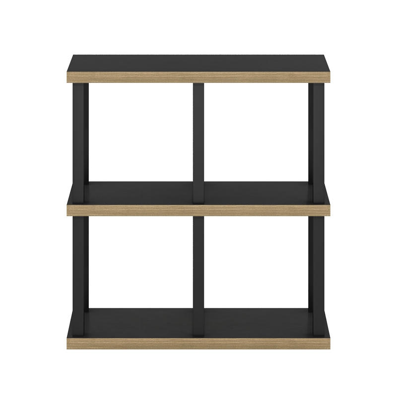Pemberly Row Turn-N-Tube 4-Cube Decorative Display Shelf in Americano/Black